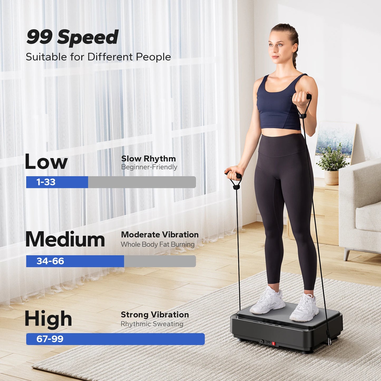 Vibration Plate Exercise Machine – Full-Body Fitness for Lymphatic Drainage, Pain Relief, Sleep Support & Weight Loss