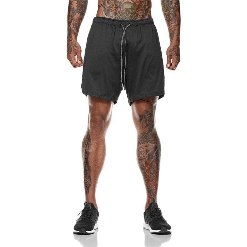Men’s 2-in-1 Sports Shorts – Gym, Running, Training, Beach