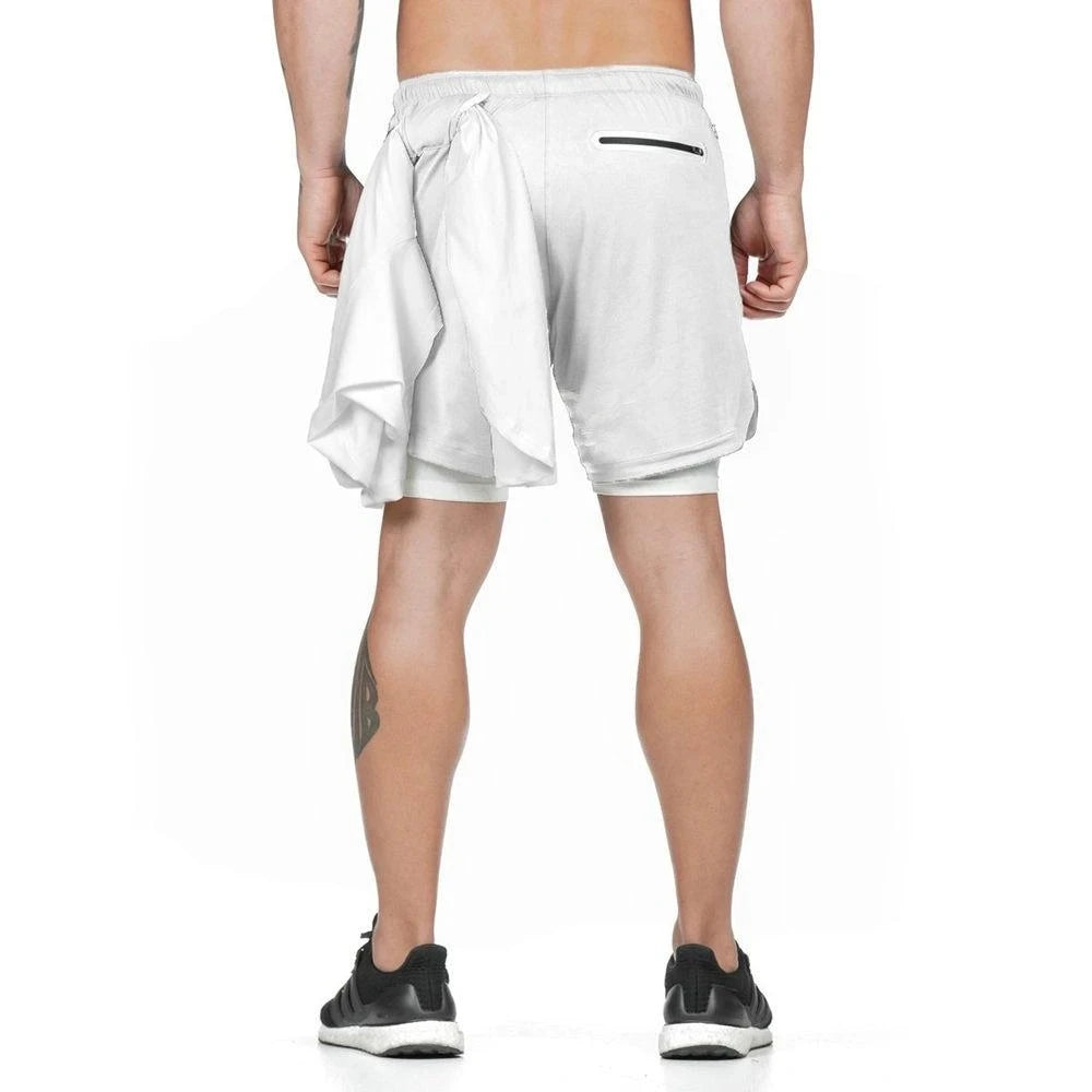 Men’s 2-in-1 Sports Shorts – Gym, Running, Training, Beach