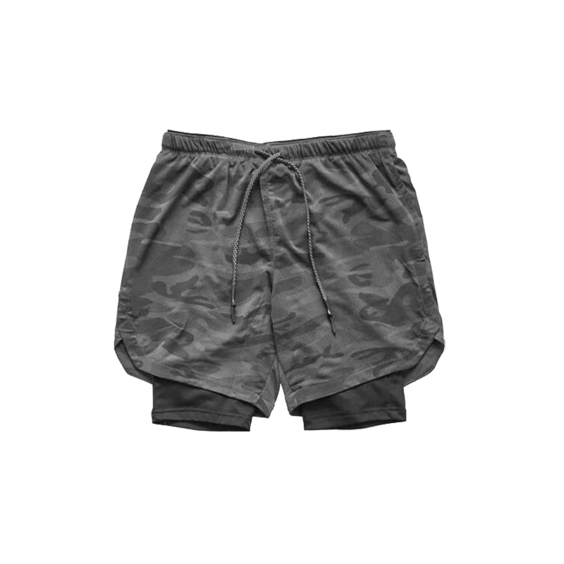 Men’s 2-in-1 Sports Shorts – Gym, Running, Training, Beach