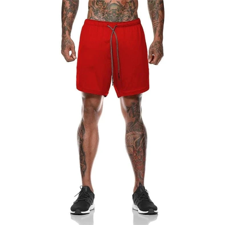 Men’s 2-in-1 Sports Shorts – Gym, Running, Training, Beach
