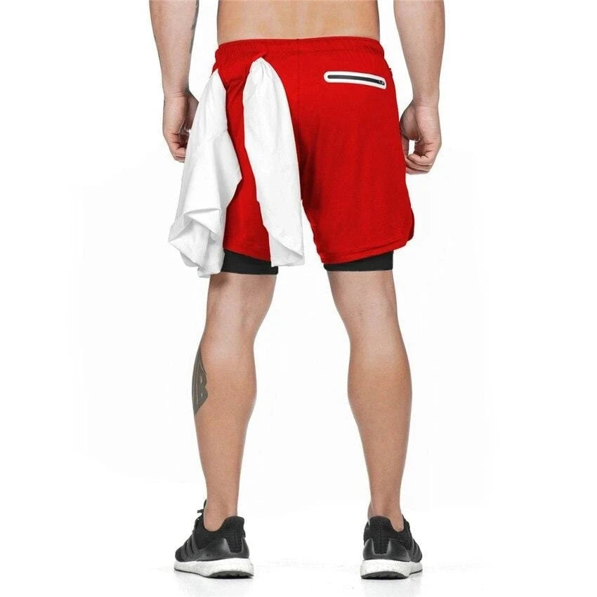 Men’s 2-in-1 Sports Shorts – Gym, Running, Training, Beach