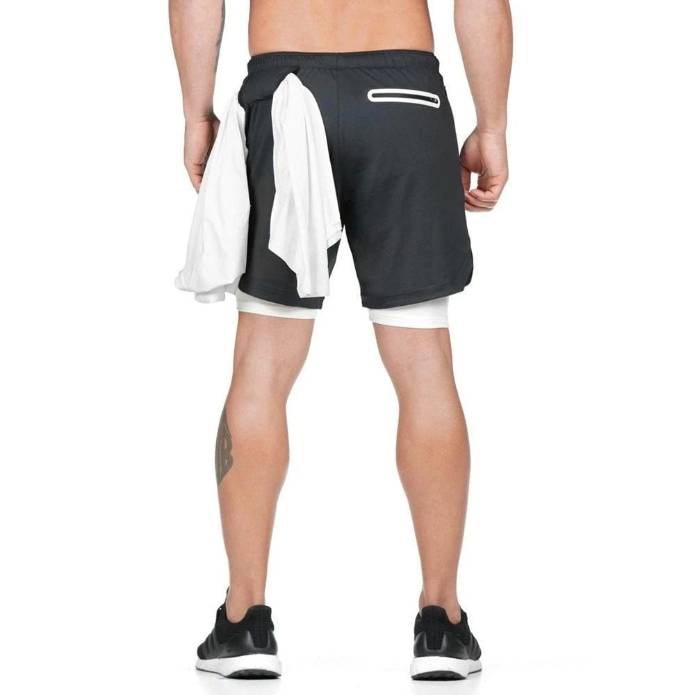 Men’s 2-in-1 Sports Shorts – Gym, Running, Training, Beach