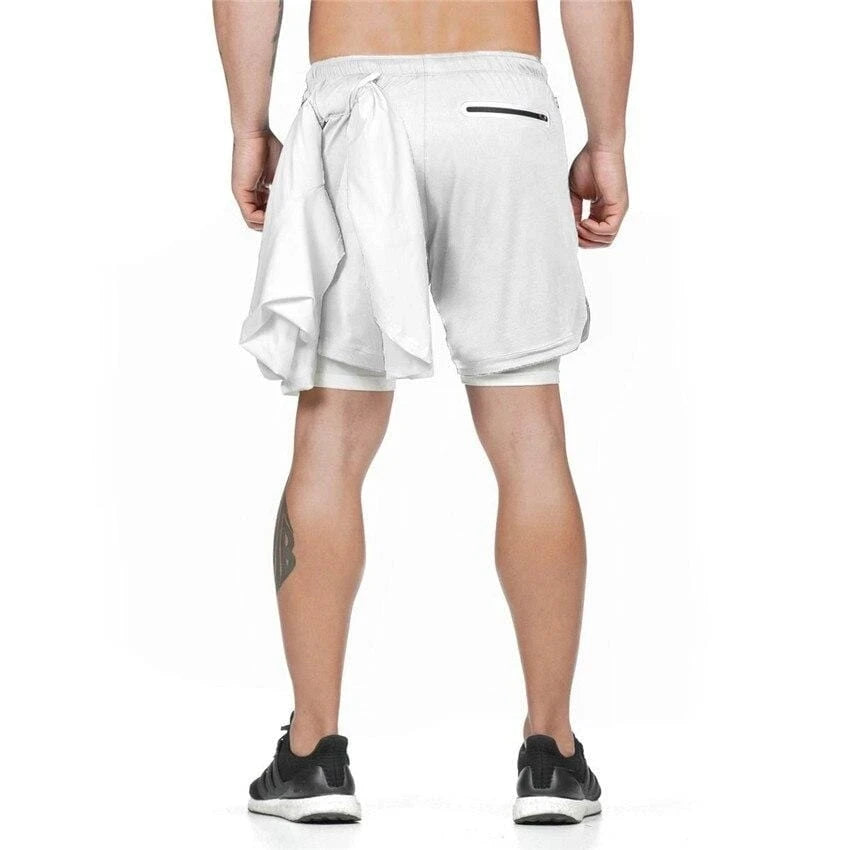 Men’s 2-in-1 Sports Shorts – Gym, Running, Training, Beach