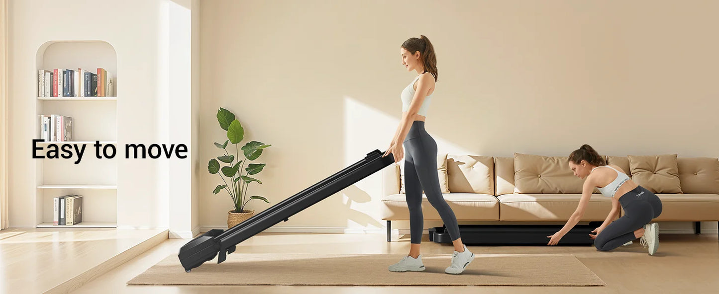 UMAY Walking Pad Treadmill: Incline, Under-Desk, Diamond Belt, Lightweight, Home/Office LED Display