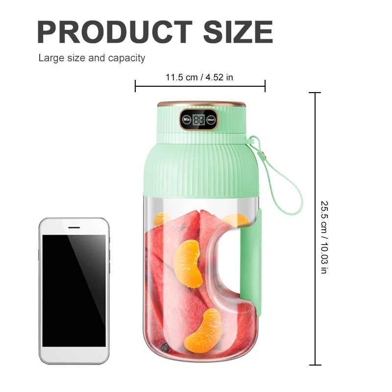 Electric Fruit Juicer – Portable with Residue Separation & Bidirectional Spiral Technology