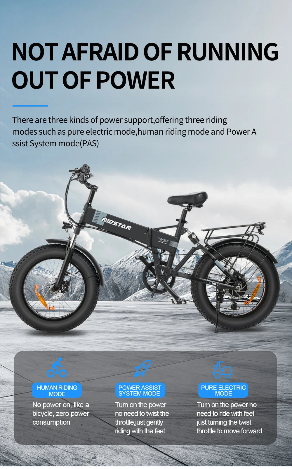 1000W Folding Electric Bike – 48V 15Ah Fat Tire E-Bike, 20-Inch Mountain Bicycle (Ships from US)