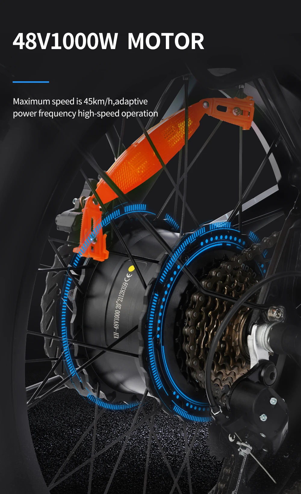 1000W Folding Electric Bike – 48V 15Ah Fat Tire E-Bike, 20-Inch Mountain Bicycle (Ships from US)