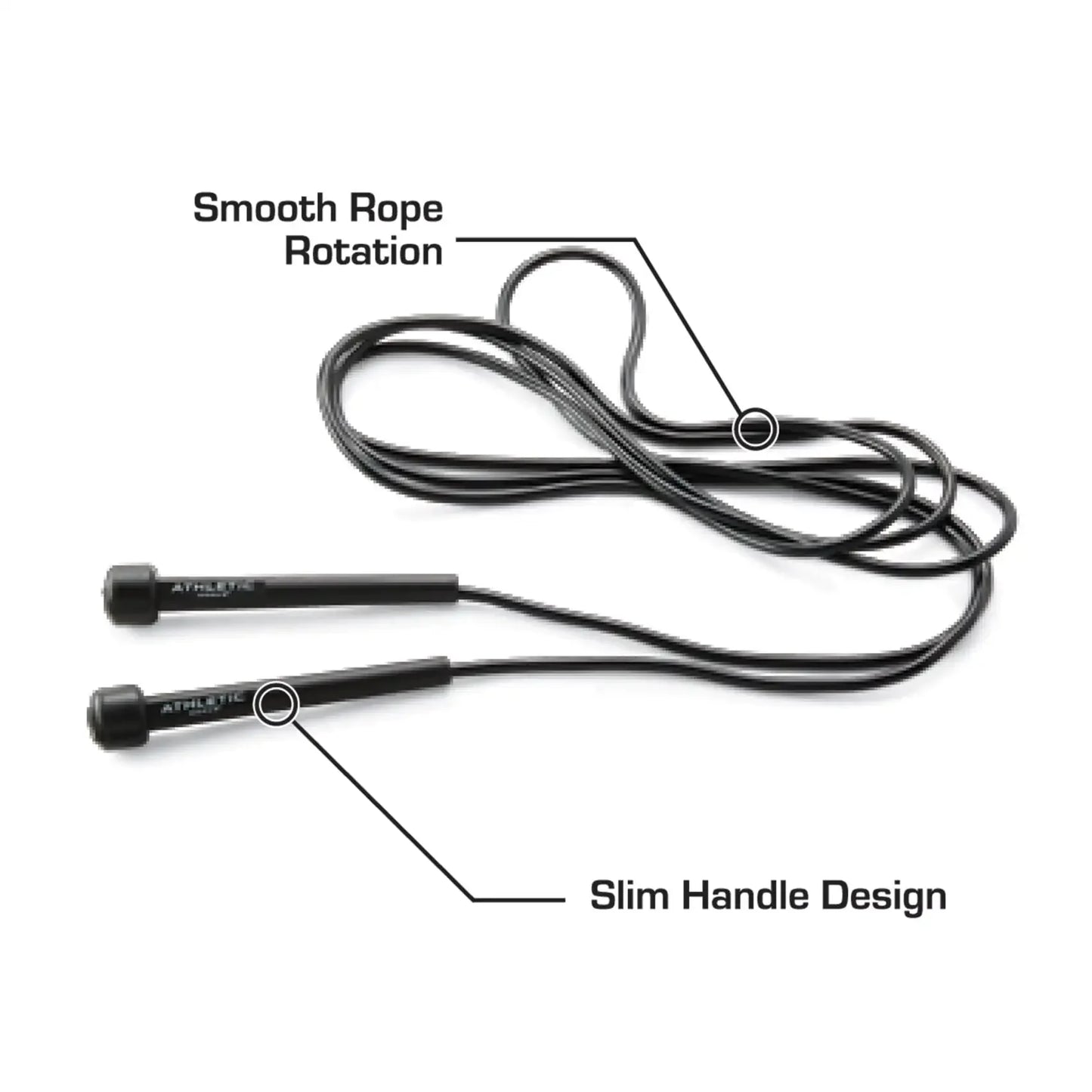9' Black Speed Jump Rope - Cardio, HIIT, Boxing, Fitness
