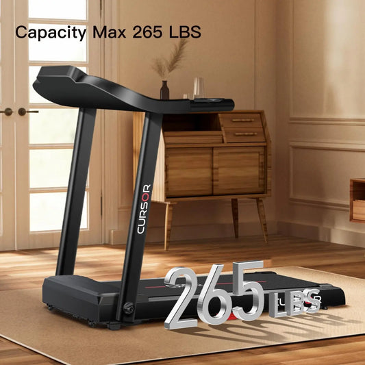 Folding Home Treadmill with Pulse Sensors, 2.5 HP Quiet Brushless Motor, 7.5 MPH, 265 lbs Capacity