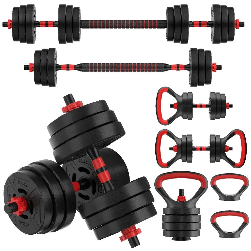 BalanceFrom 4-in-1 Adjustable Dumbbell/Barbell/Kettlebell Set: Versatile strength training for your home gym.