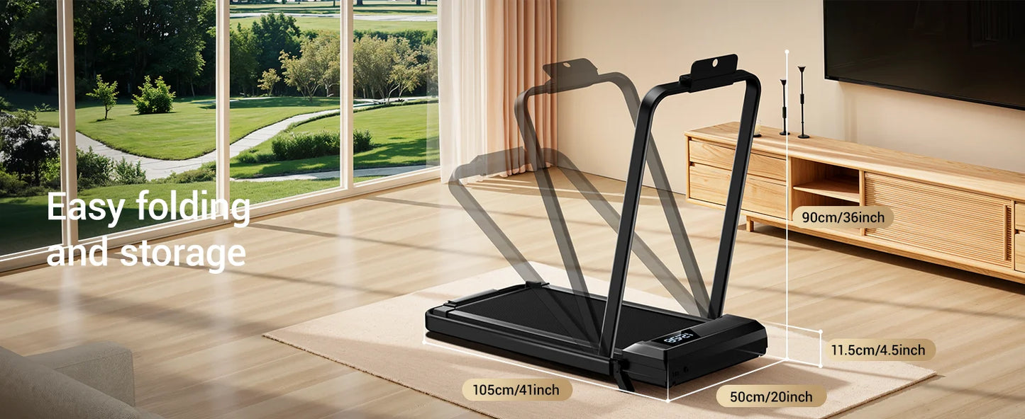 UMAY Walking Pad Treadmill: Incline, Under-Desk, Diamond Belt, Lightweight, Home/Office LED Display