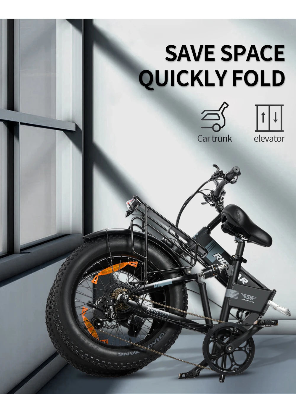 1000W Folding Electric Bike – 48V 15Ah Fat Tire E-Bike, 20-Inch Mountain Bicycle (Ships from US)