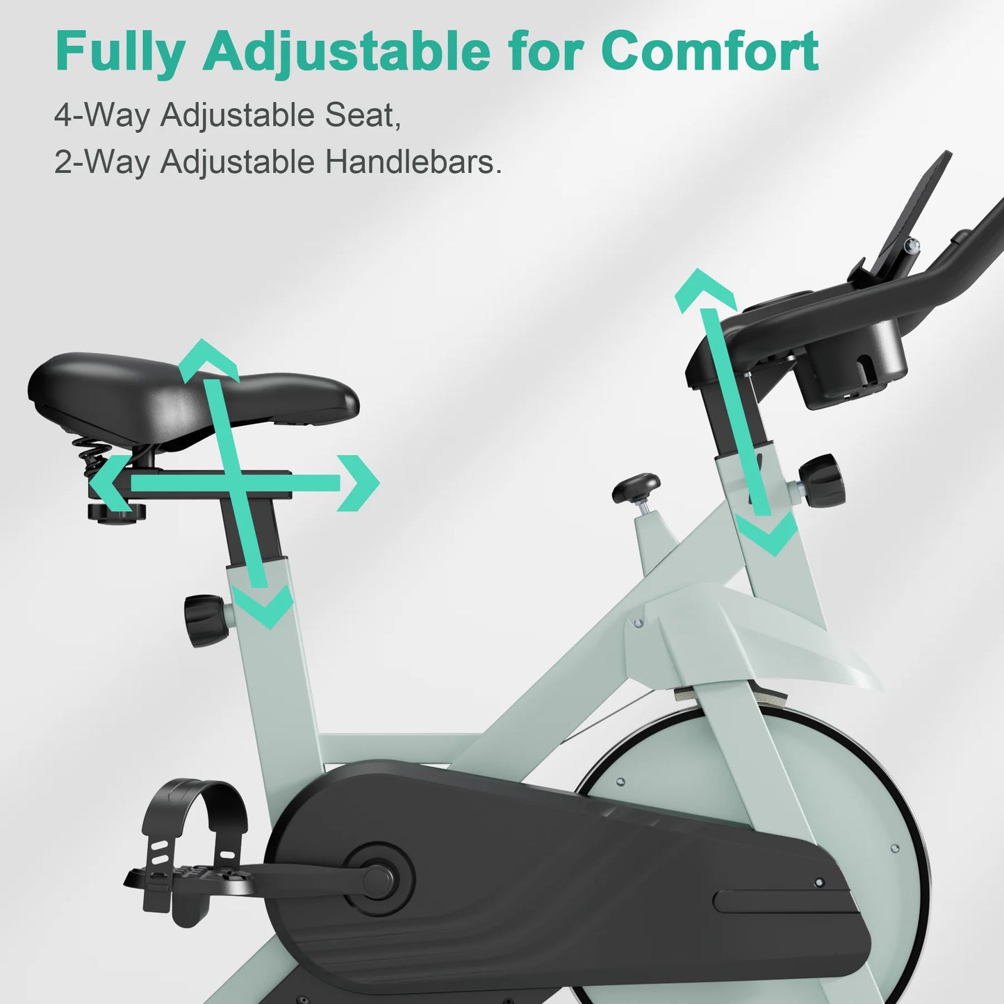 Superun Exercise Bike: 32-Level Resistance, Low Noise, Ideal for Home Workouts.