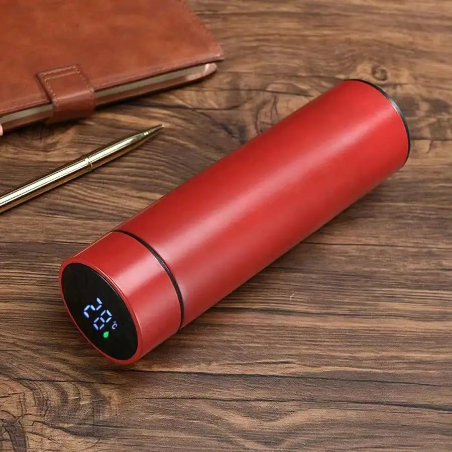 Smart LED Temperature Display Water Bottle - 500ml Stainless Steel Insulated Travel Mug
