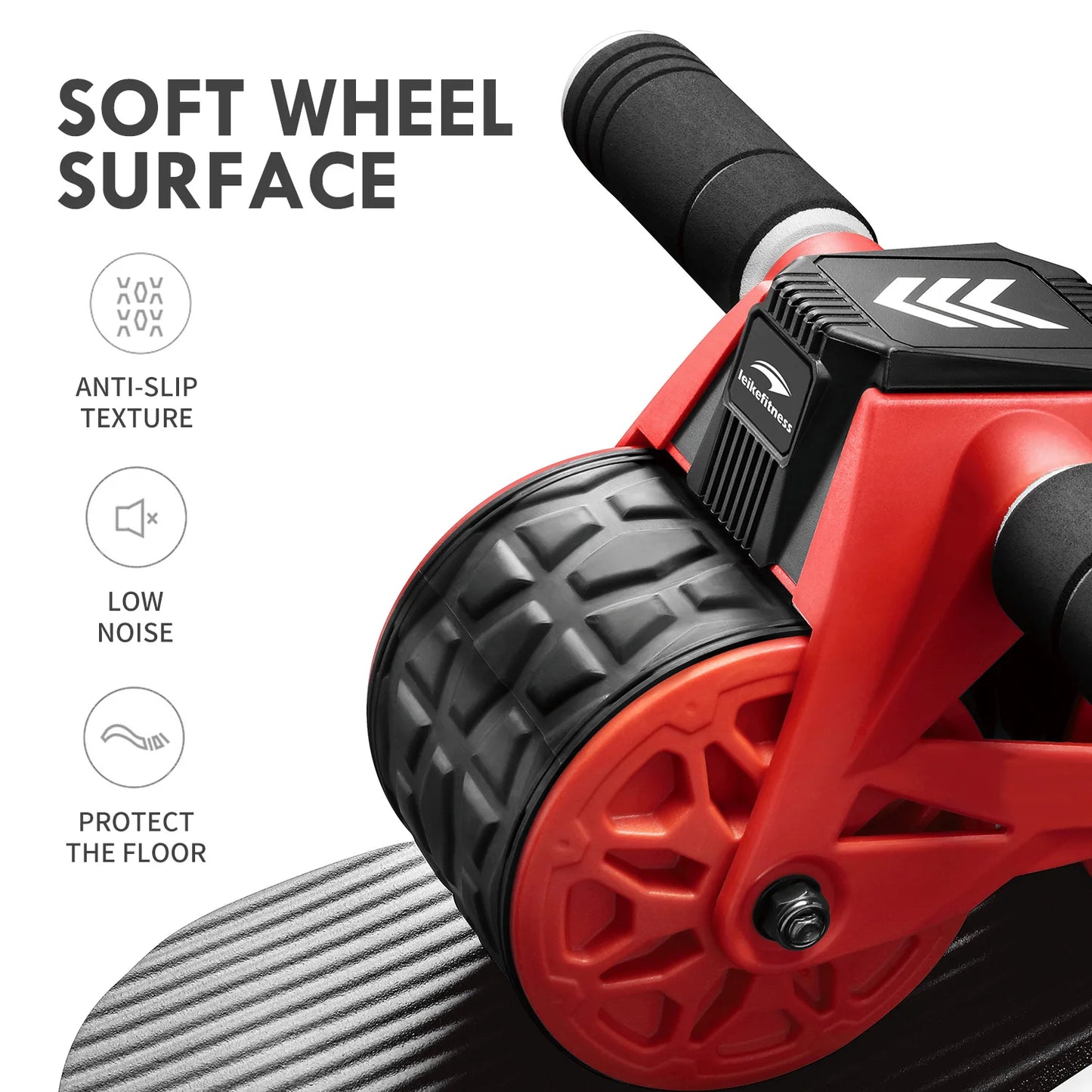 Ab Wheel Roller with Automatic Rebound and Knee Pad, Core Ab Trainer with Smart Display, Ab Workout Equipment