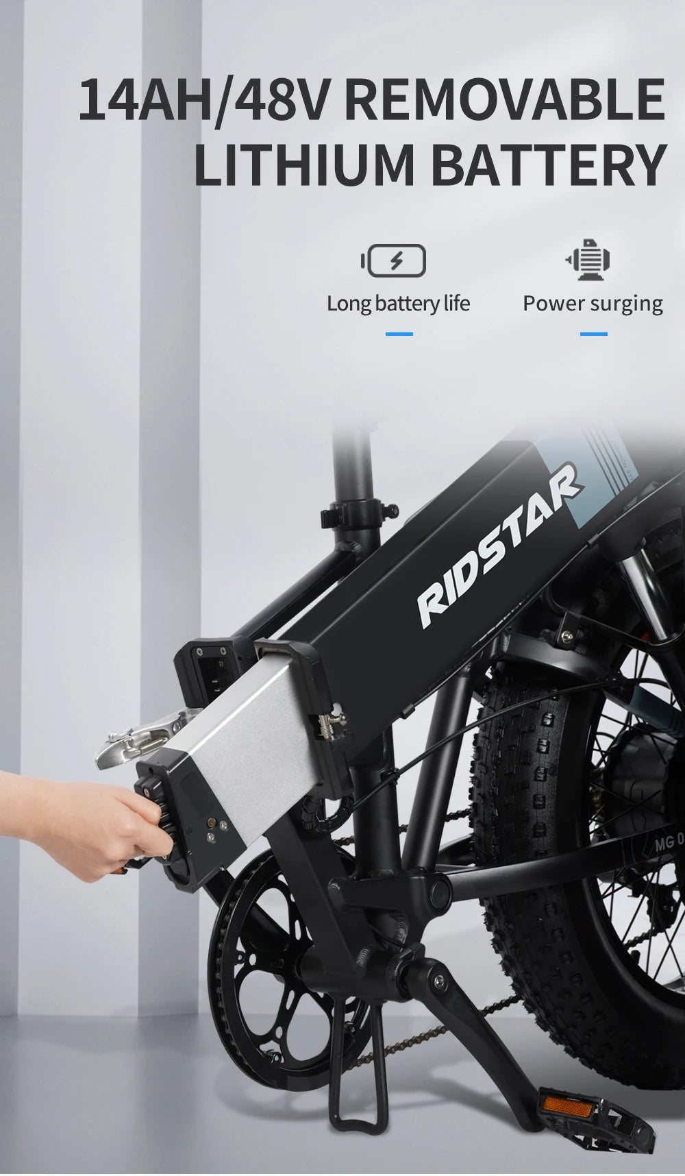 1000W Folding Electric Bike – 48V 15Ah Fat Tire E-Bike, 20-Inch Mountain Bicycle (Ships from US)