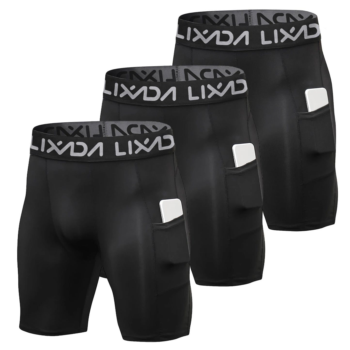 3 Pack Men's Active Workout Underwear with Pocket