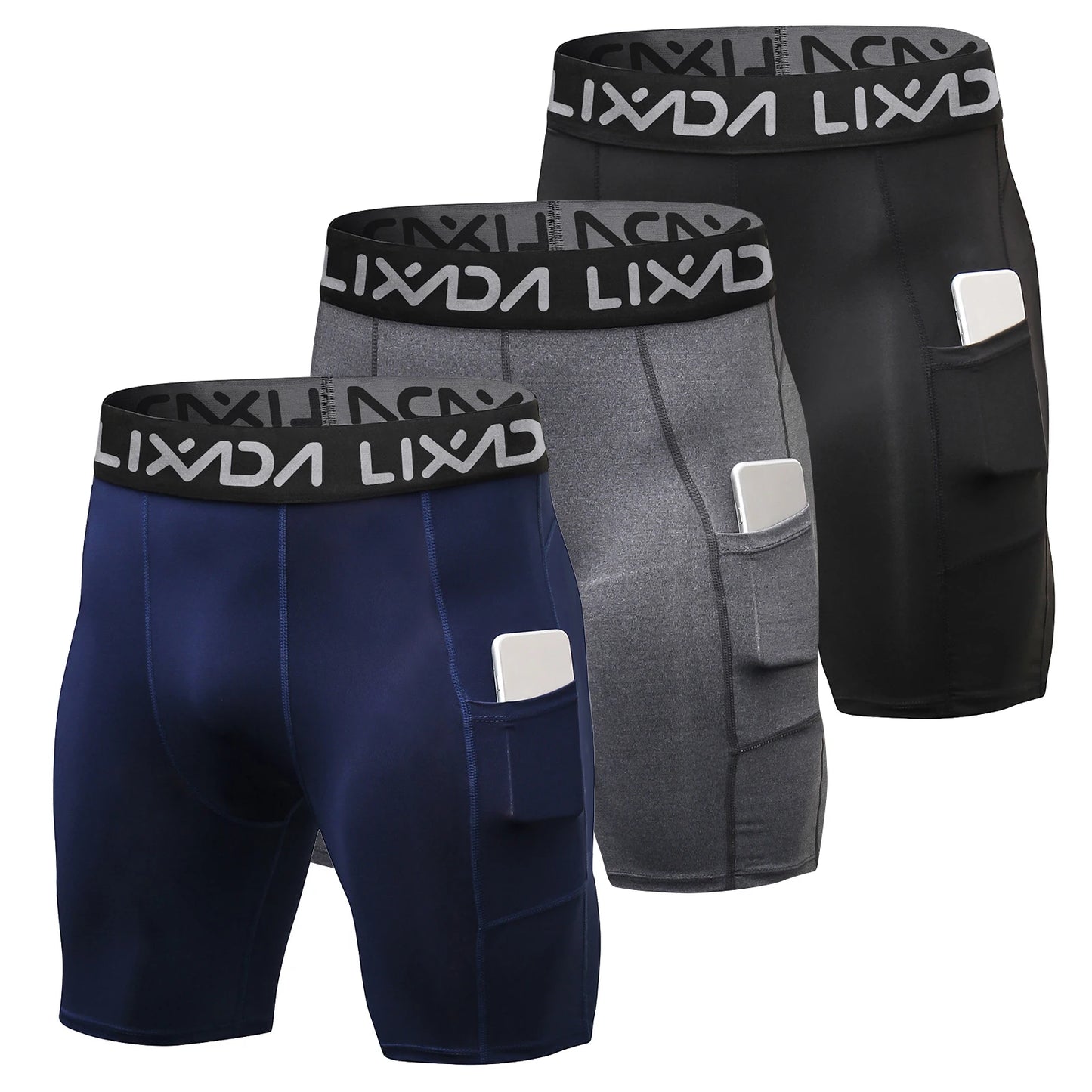 3 Pack Men's Active Workout Underwear with Pocket