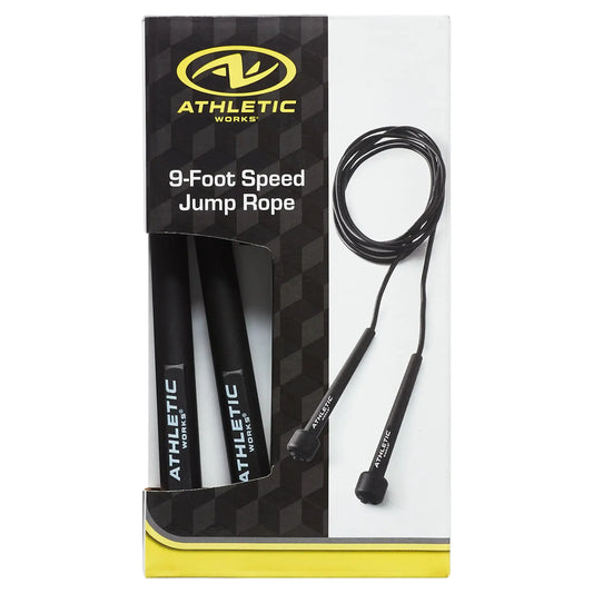 9' Black Speed Jump Rope - Cardio, HIIT, Boxing, Fitness
