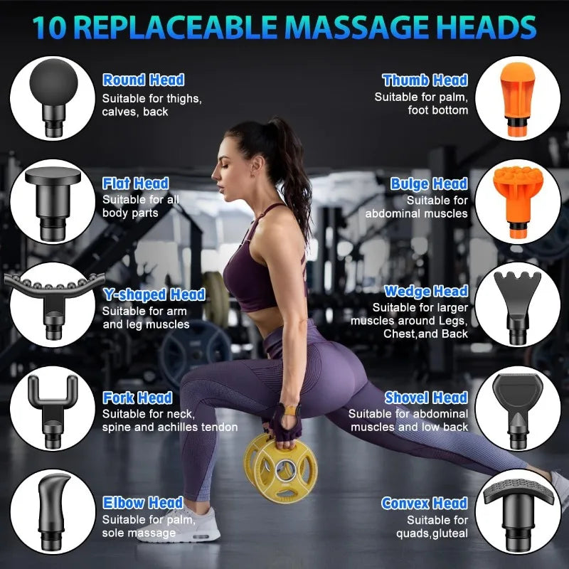 TOLOCO Deep Tissue Percussion Massage Gun for Athletes, Pain Relief