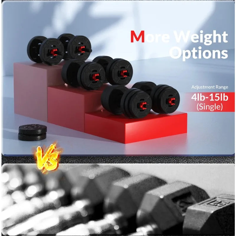 BalanceFrom 4-in-1 Adjustable Dumbbell/Barbell/Kettlebell Set: Versatile strength training for your home gym.