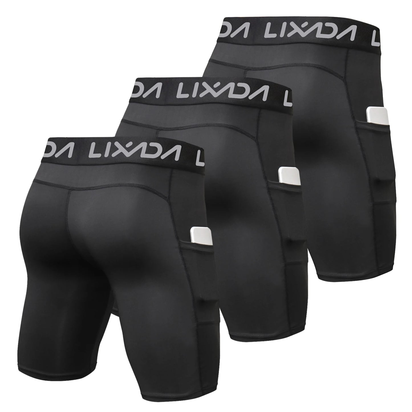 3 Pack Men's Active Workout Underwear with Pocket