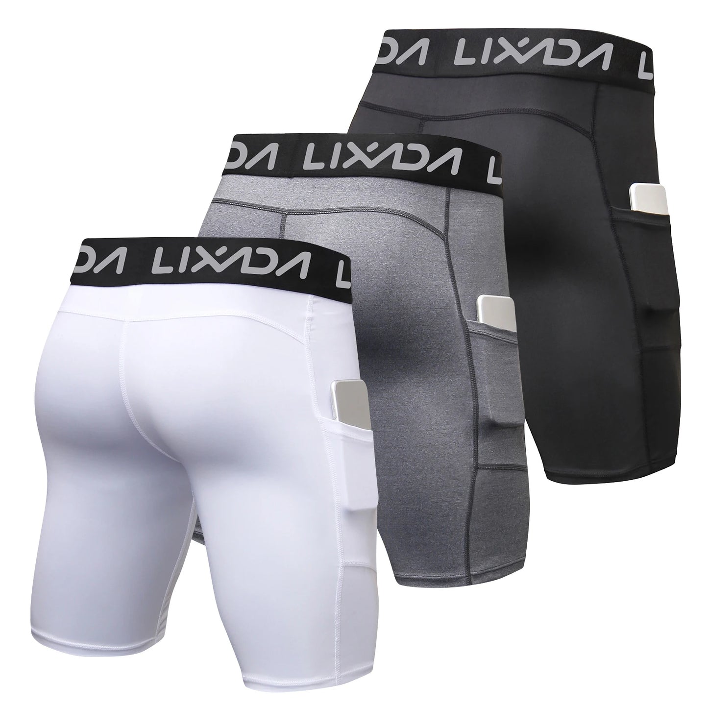 3 Pack Men's Active Workout Underwear with Pocket