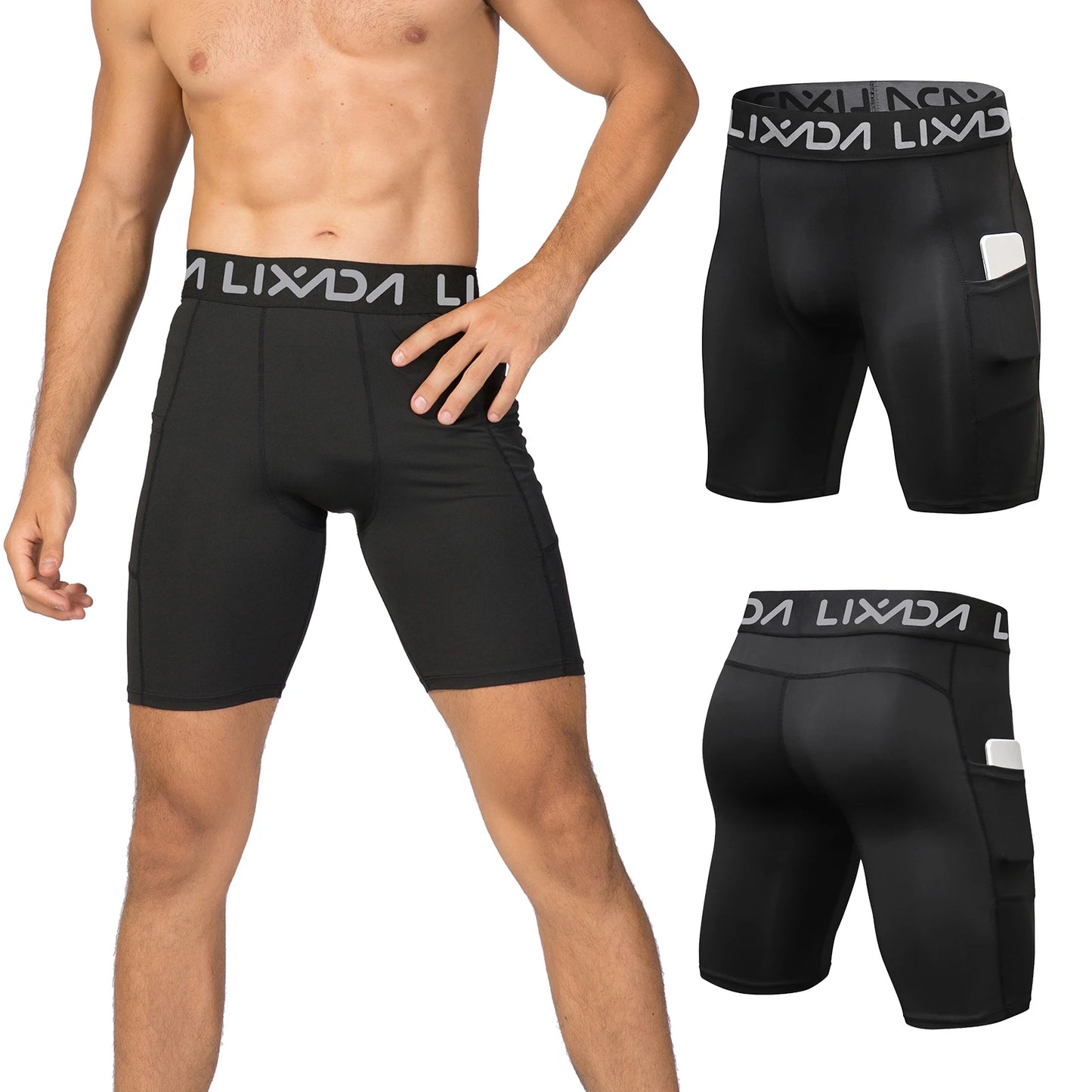 3 Pack Men's Active Workout Underwear with Pocket