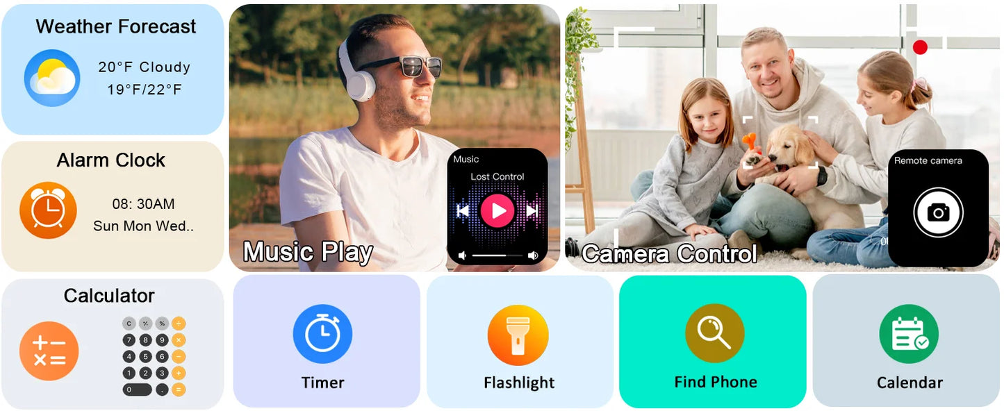 1.91" Smartwatch (Answer/Make Call), IP68 Waterproof, Fitness Tracker, 110+ Sport Modes, Heart Rate and Sleep Monit