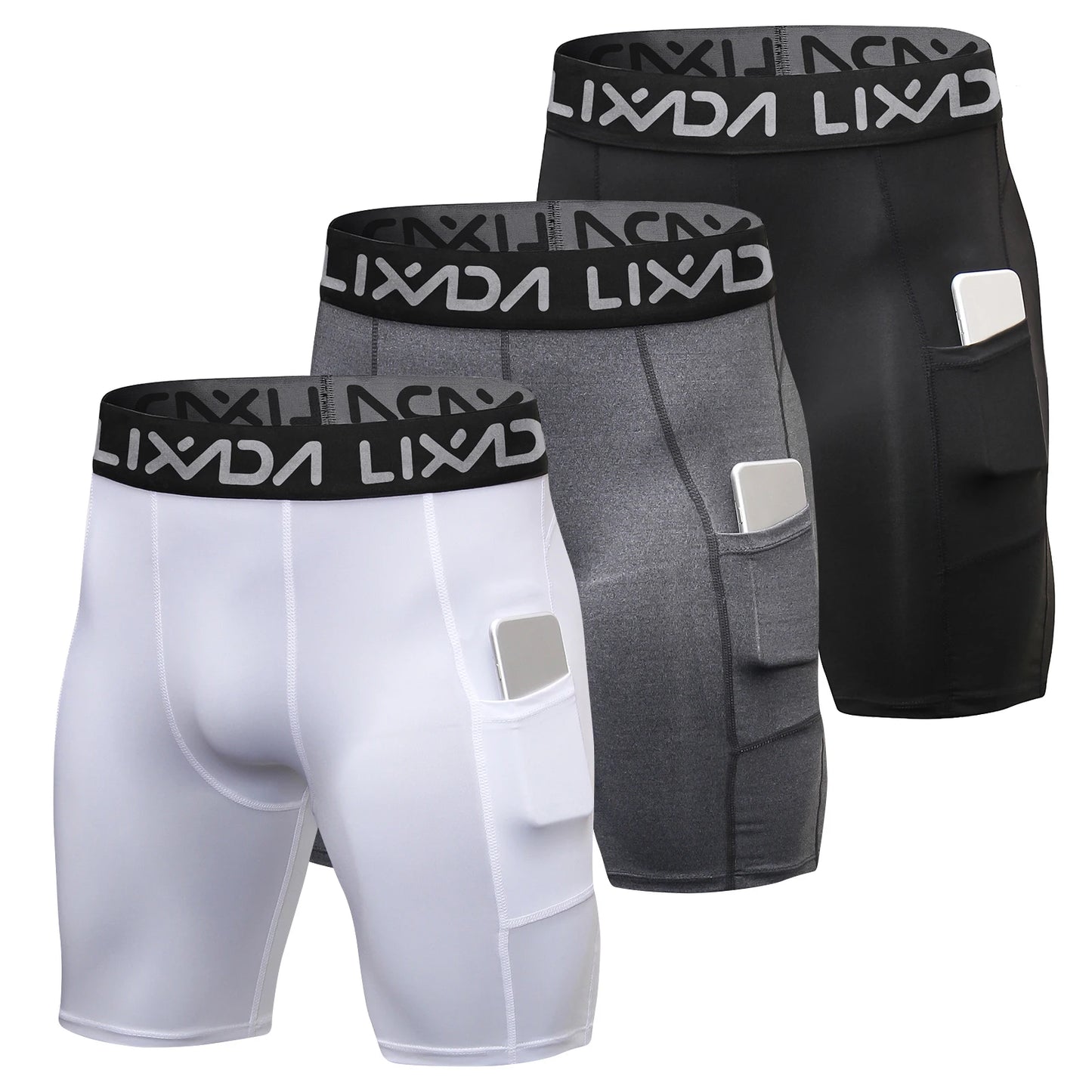 3 Pack Men's Active Workout Underwear with Pocket