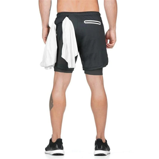 Men’s 2-in-1 Sports Shorts – Gym, Running, Training, Beach