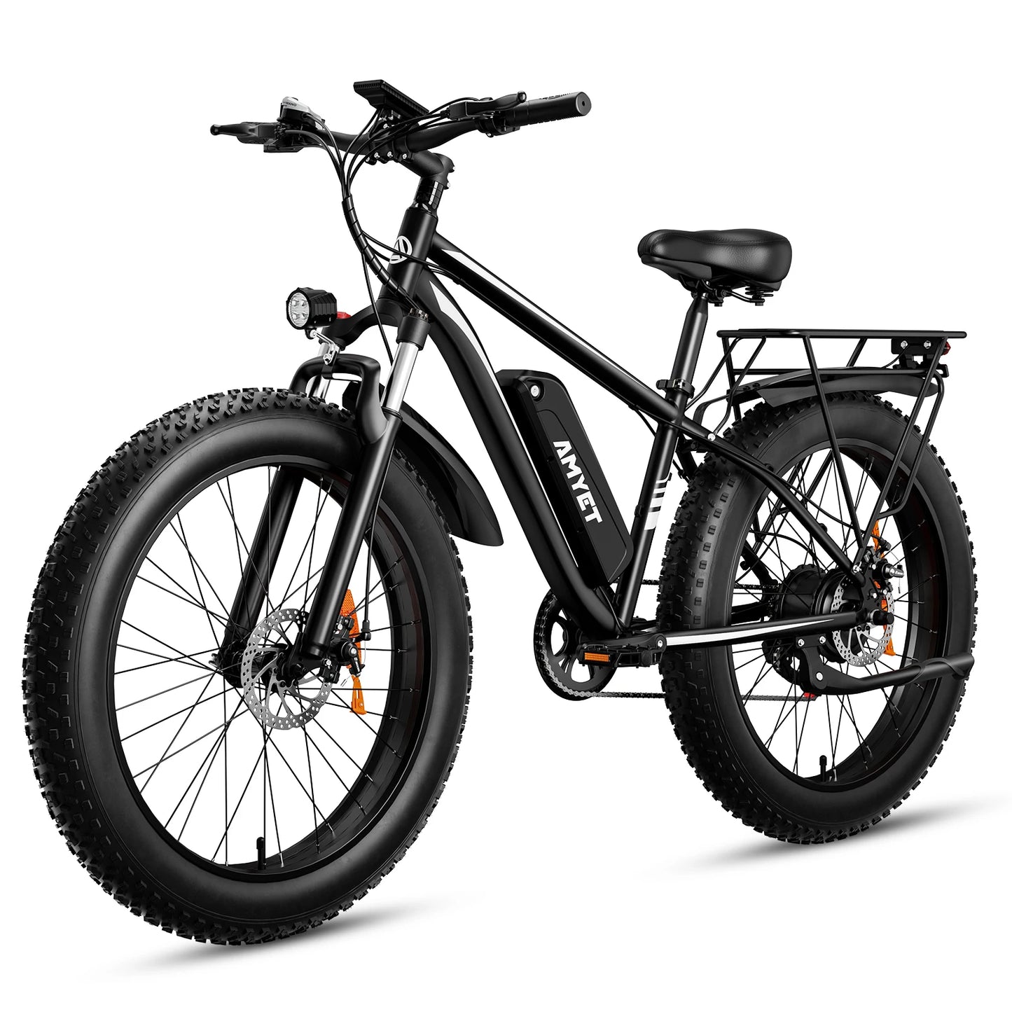 EB26 Electric Bike: 26" Fat Tire Mountain E-Bike, 1500W Peak Motor.