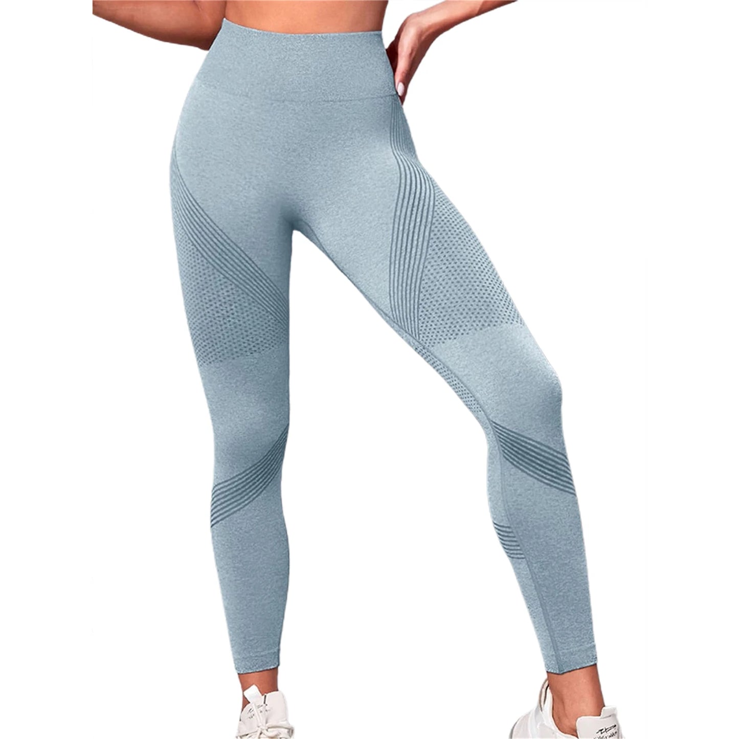High Waist Compression Leggings with Butt Lift Technology for Women - Tummy Control Yoga Pants with Stretchy Contour Design
