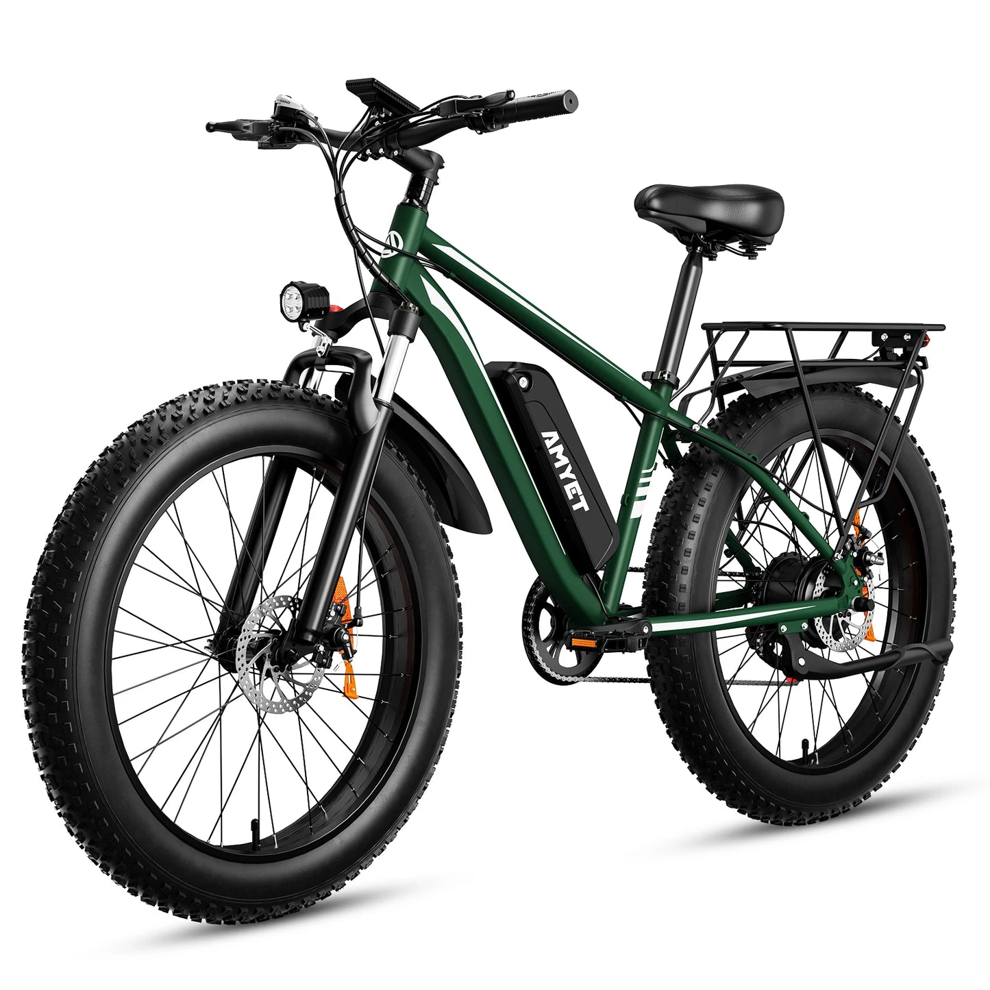 EB26 Electric Bike: 26" Fat Tire Mountain E-Bike, 1500W Peak Motor.