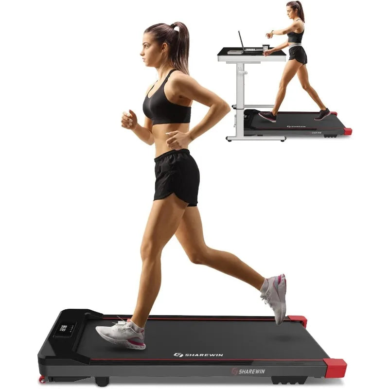 Under Desk Treadmill, Small Treadmill 2.5HP Electric Treadmill, Electric Running Machine Walking Jogging Machine