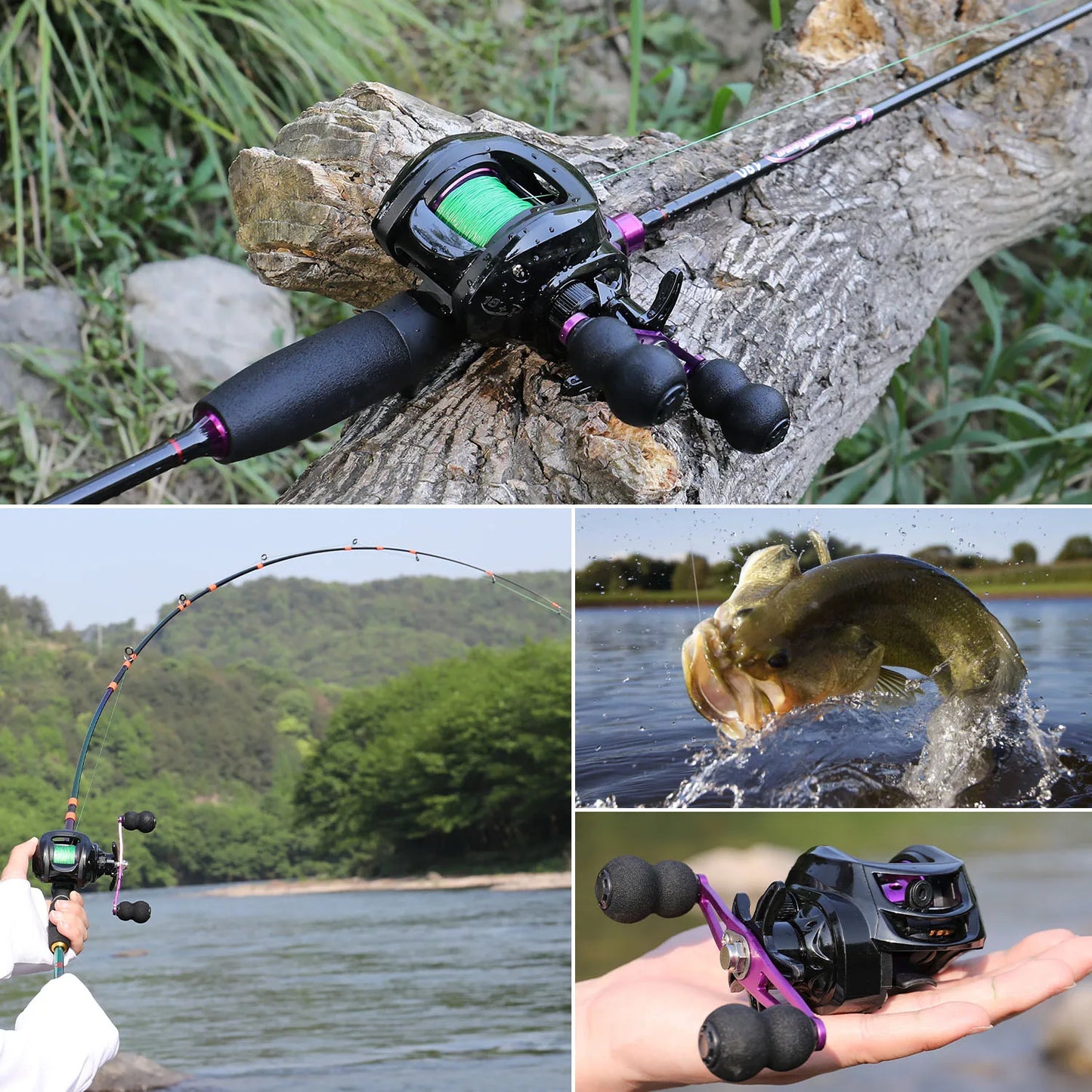 Baitcasting Fishing Reel – 7.2:1 Gear Ratio, Max Drag 8kg