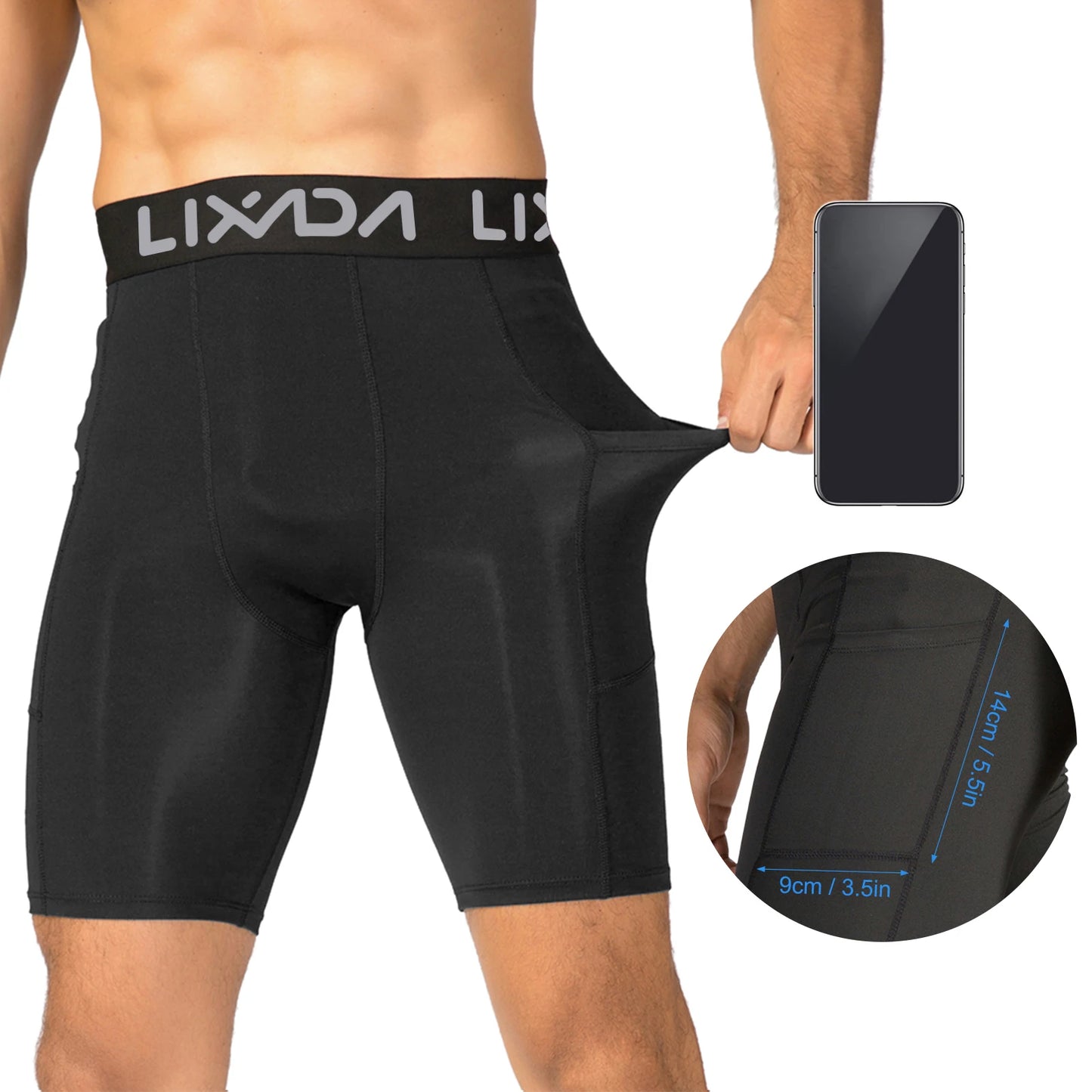 3 Pack Men's Active Workout Underwear with Pocket
