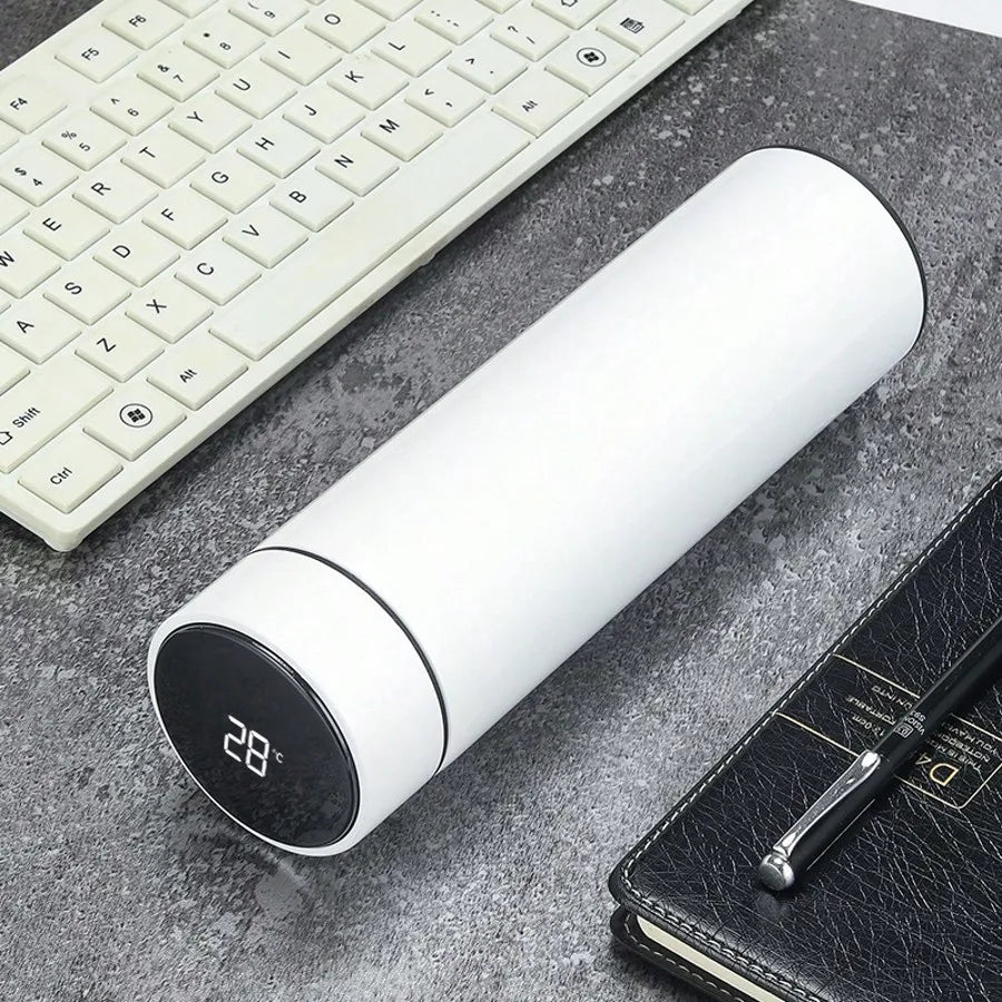 Smart LED Temperature Display Water Bottle - 500ml Stainless Steel Insulated Travel Mug