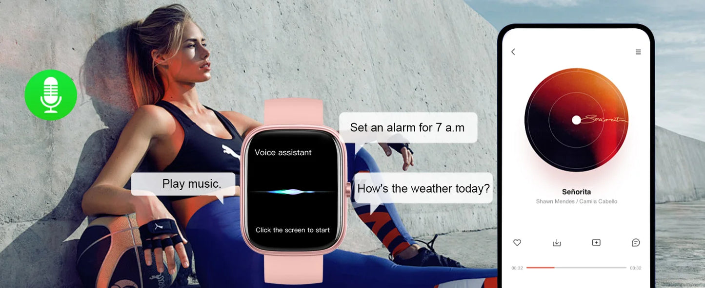 1.91" Smartwatch (Answer/Make Call), IP68 Waterproof, Fitness Tracker, 110+ Sport Modes, Heart Rate and Sleep Monit