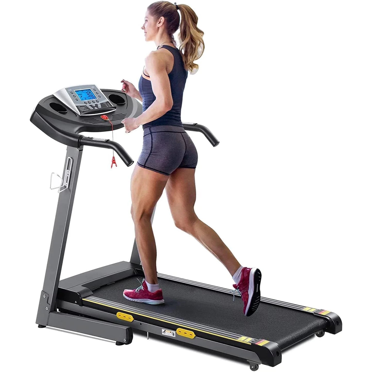 Auto-Incline Folding Treadmill: 2.5HP, 8.5 MPH, 17" Wide, 15 Programs