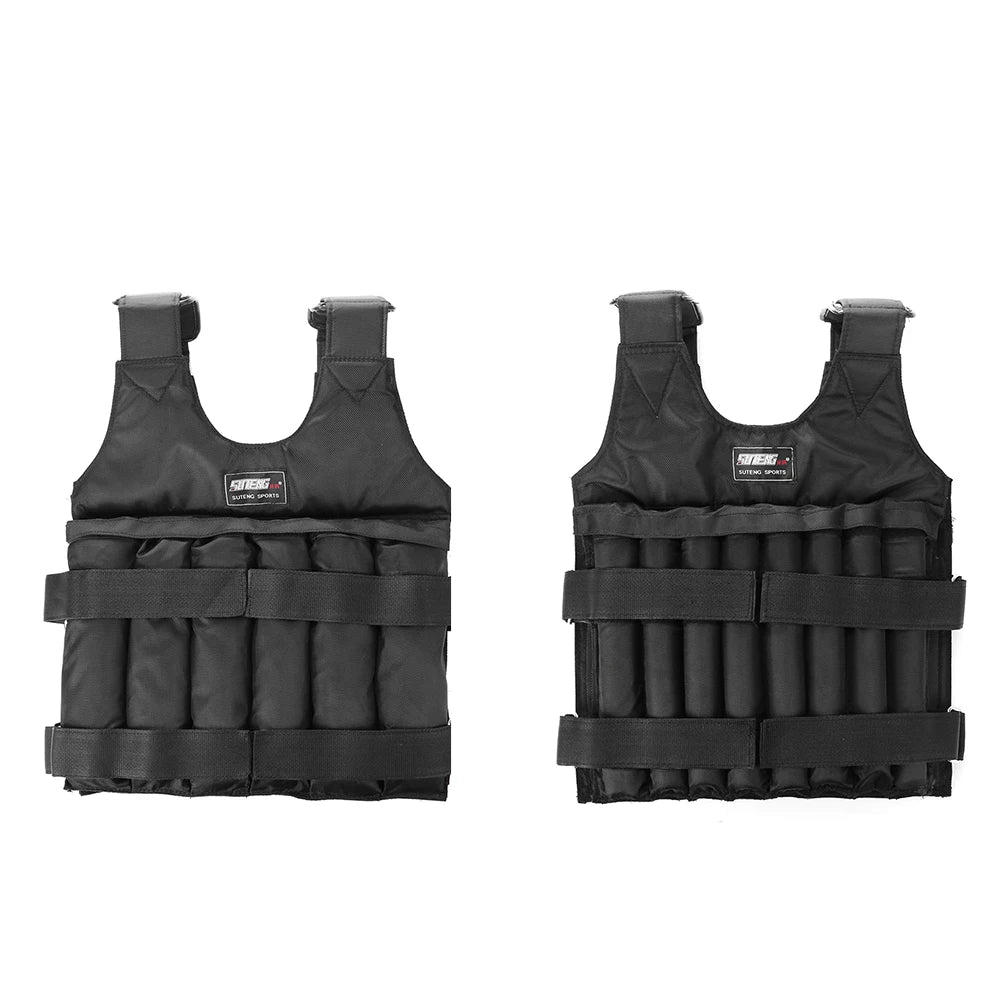 Adjustable Sand Weight Vest for Running, Training, Fitness (3-50kg)