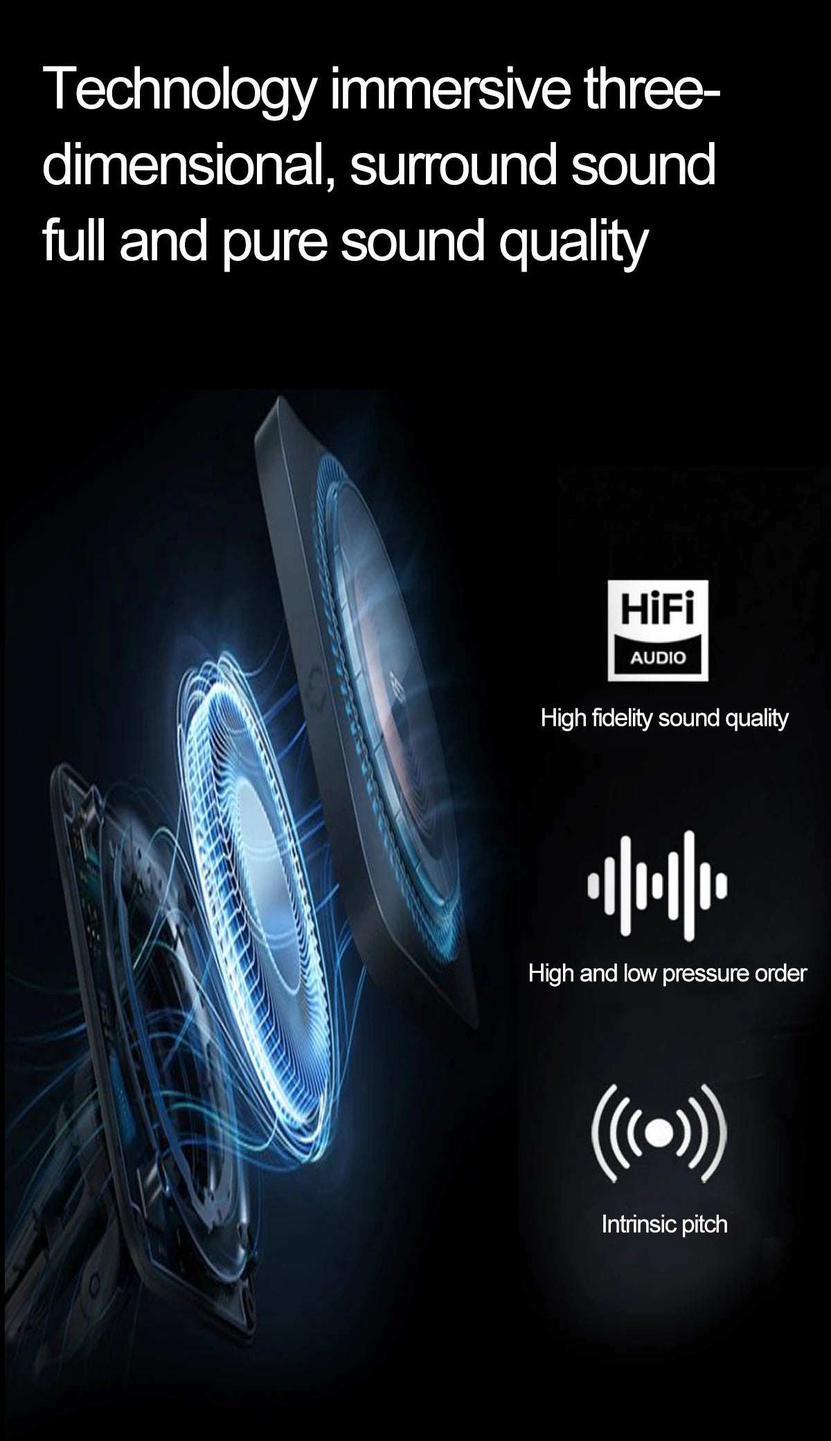 Smart Glasses: Wireless Bluetooth with Mic, Speakers, Touch Control, Voice Assistant & Translation.