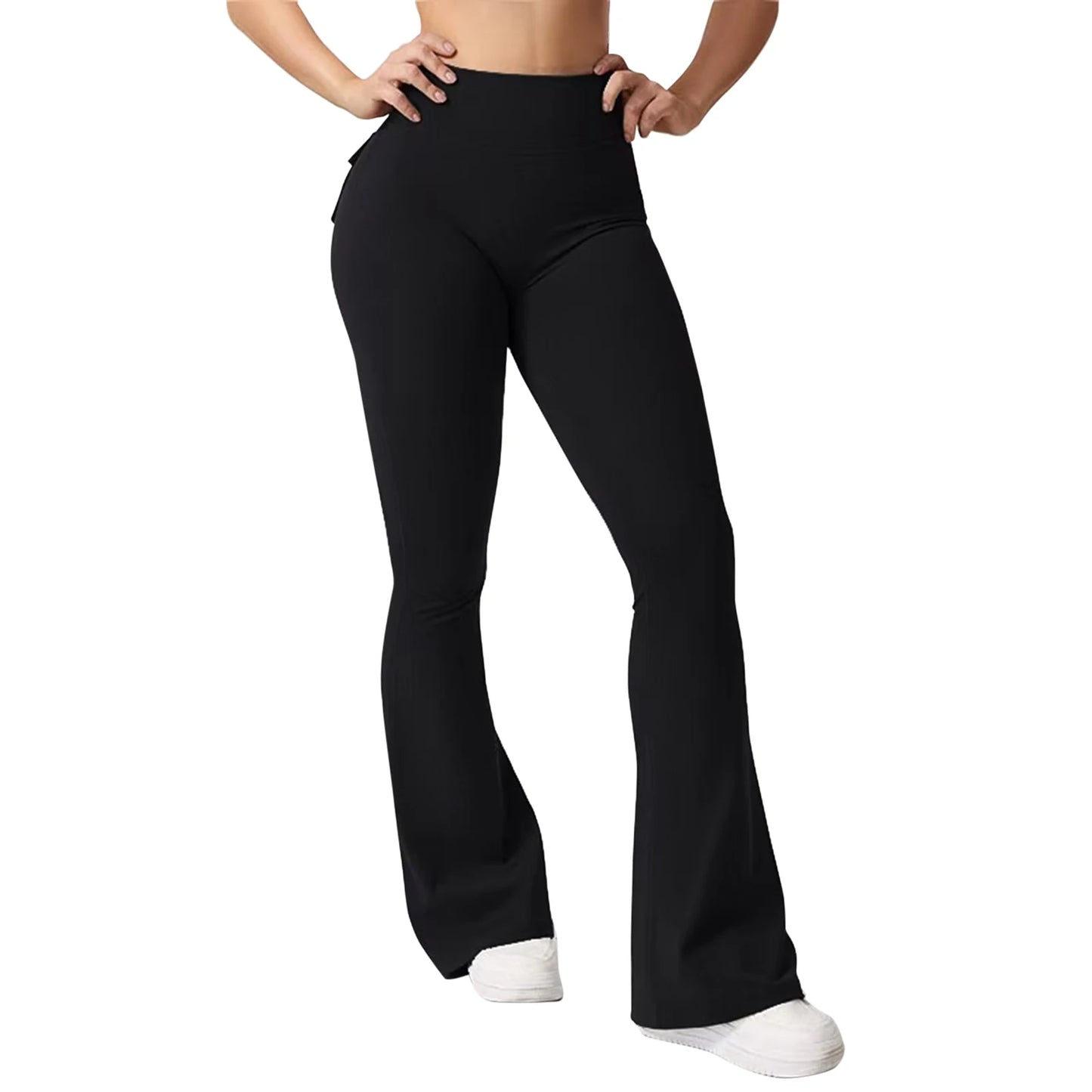 Women s High Waist Yoga Leggings with Pockets, Tummy Control Workout Running Pants, Stretchy Booty Leggings