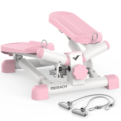 Mini Stepper with Resistance Bands – Twist Stair Stepper for Home Fitness