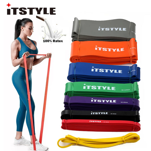 208cm 8-Level CrossFit Resistance Band for Powerlifting, Pull-Ups & Muscle Strengthening