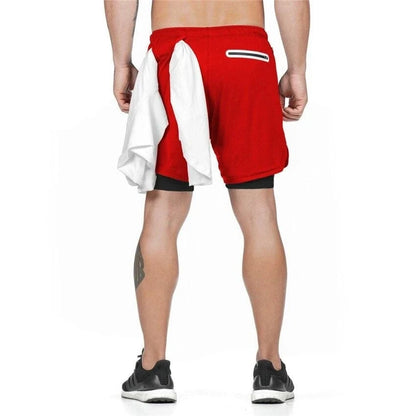 Men’s 2-in-1 Sports Shorts – Gym, Running, Training, Beach