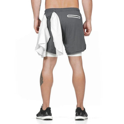 Men’s 2-in-1 Sports Shorts – Gym, Running, Training, Beach
