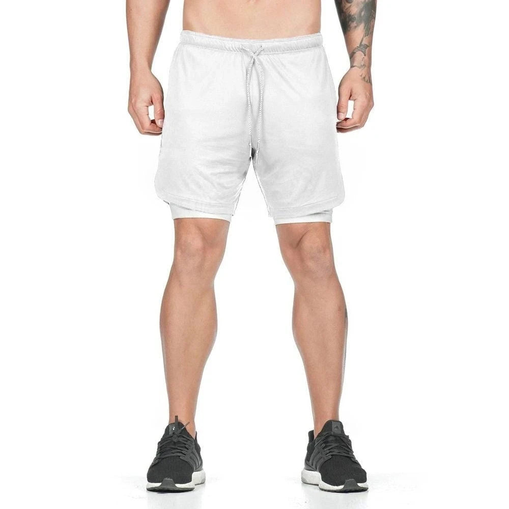 Men’s 2-in-1 Sports Shorts – Gym, Running, Training, Beach