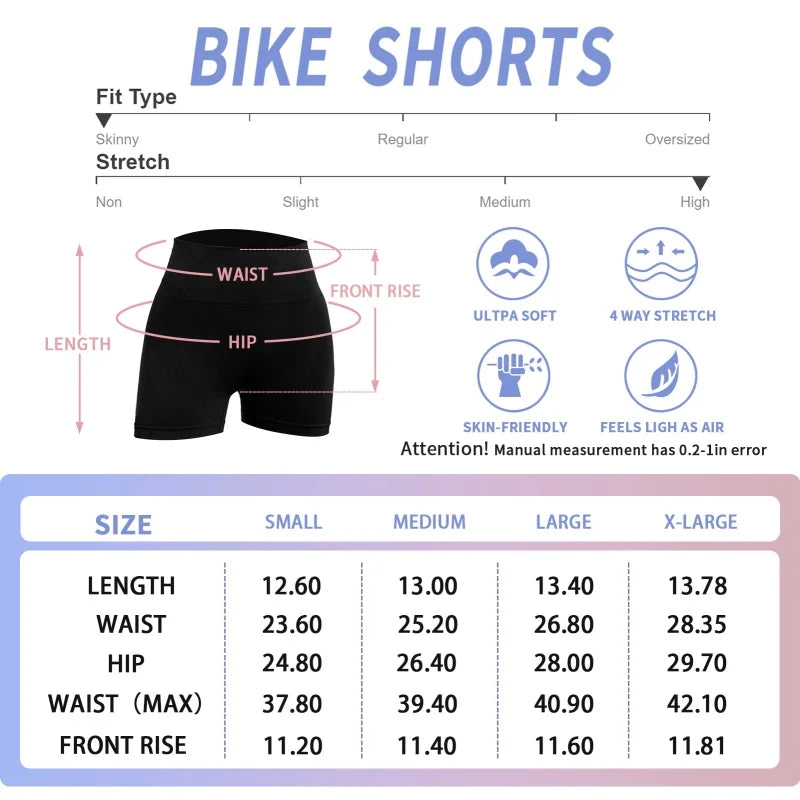 3-Pack Women's High-Waist Scrunch Butt Yoga Shorts – Peach Hip Biker Shorts for Running, Workout, and Gym